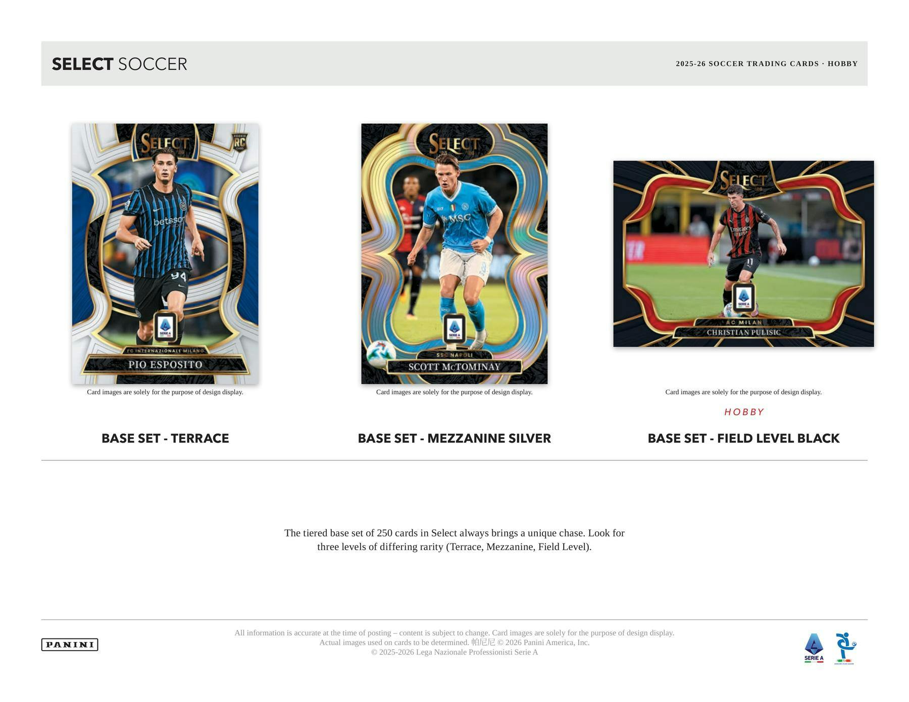 2025-26 Panini Select Serie A Soccer Hobby Box (4/29)