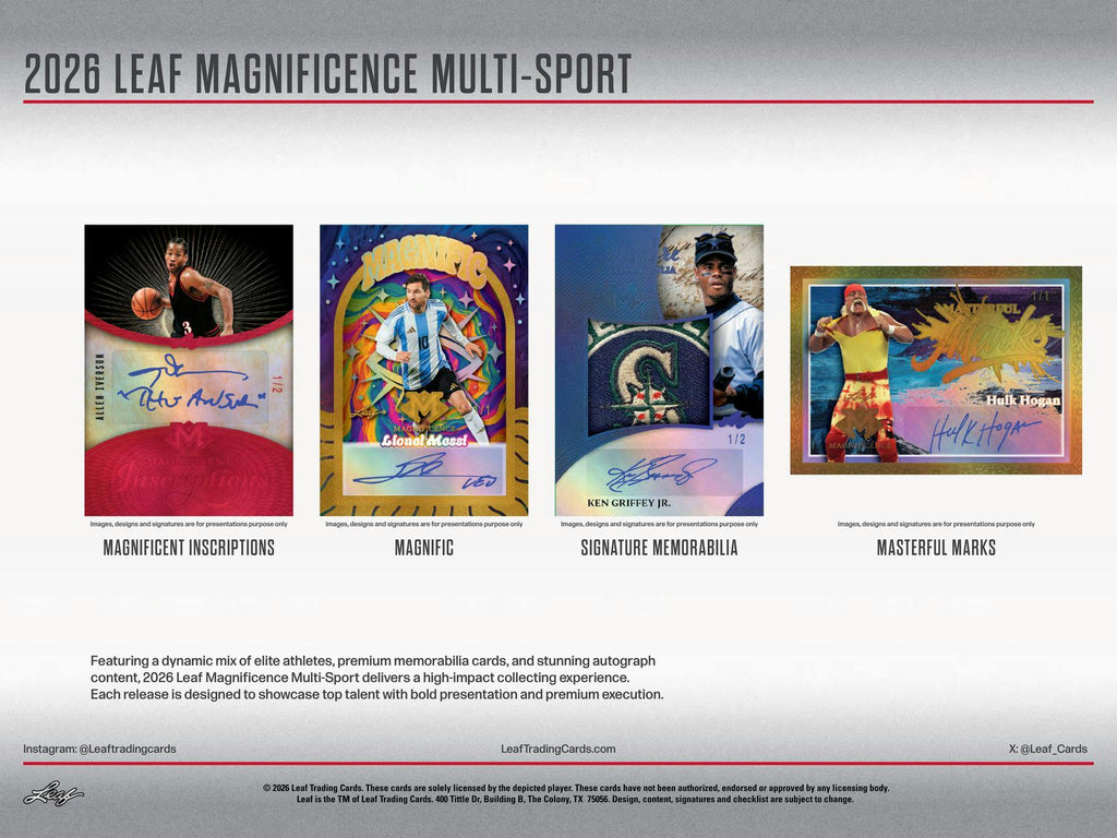 2026 Leaf Magnificence Multi-Sport Hobby Box