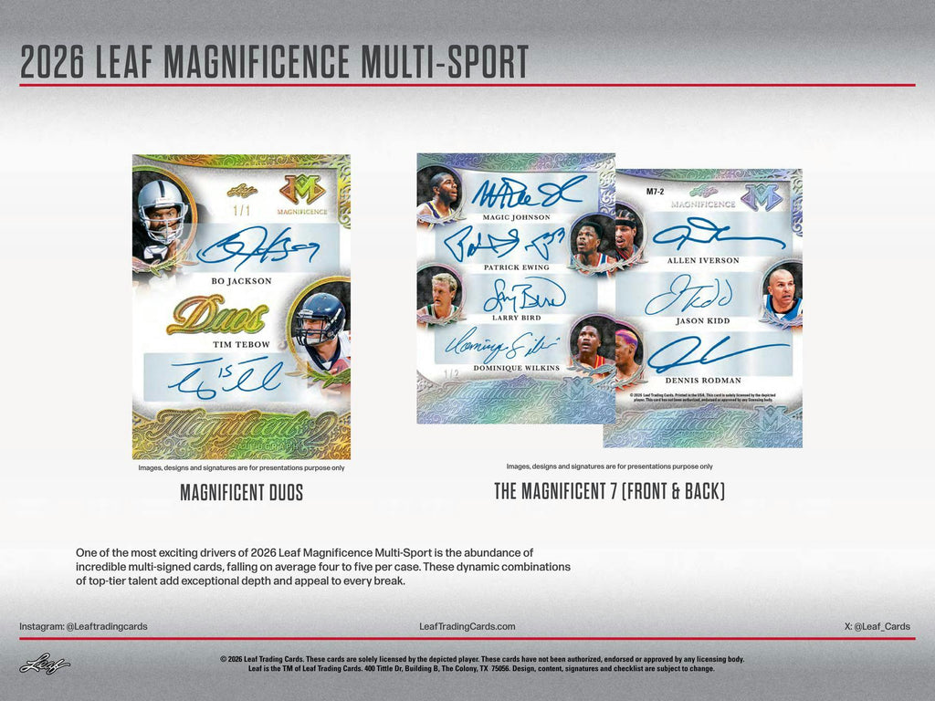 2026 Leaf Magnificence Multi-Sport Hobby Box