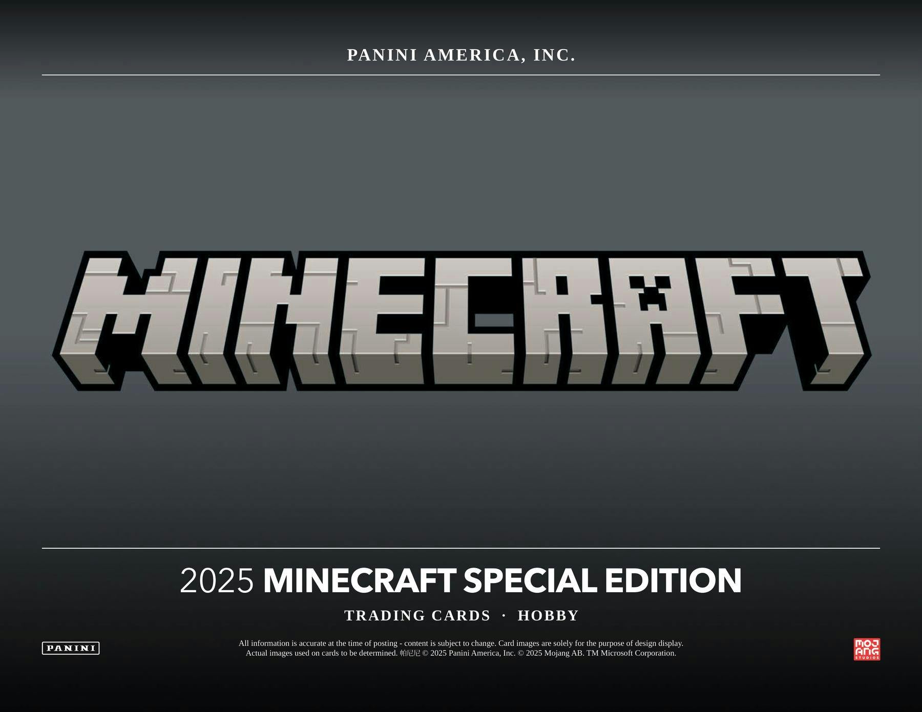 2025 Panini Minecraft Special Edition Hobby 12-Box Case