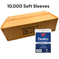 Fanatics Soft Sleeves for Standard Cards (2-5/8”x3-5/8”) 100ct x 100 packs/case (10,000 Sleeves)