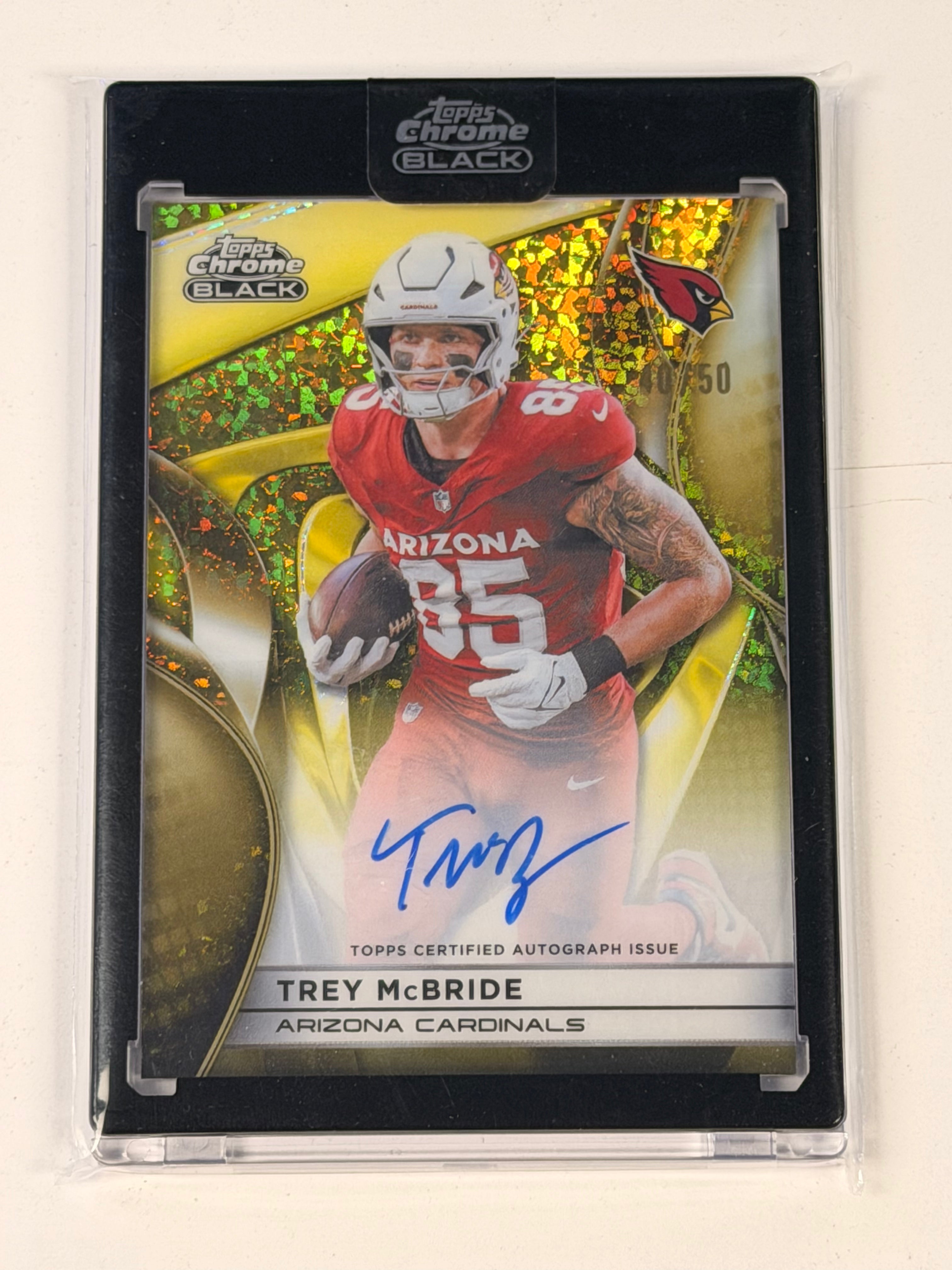 2025 Topps Chrome Black GOLD /50 On Card Auto Trey McBride /50 (SY)