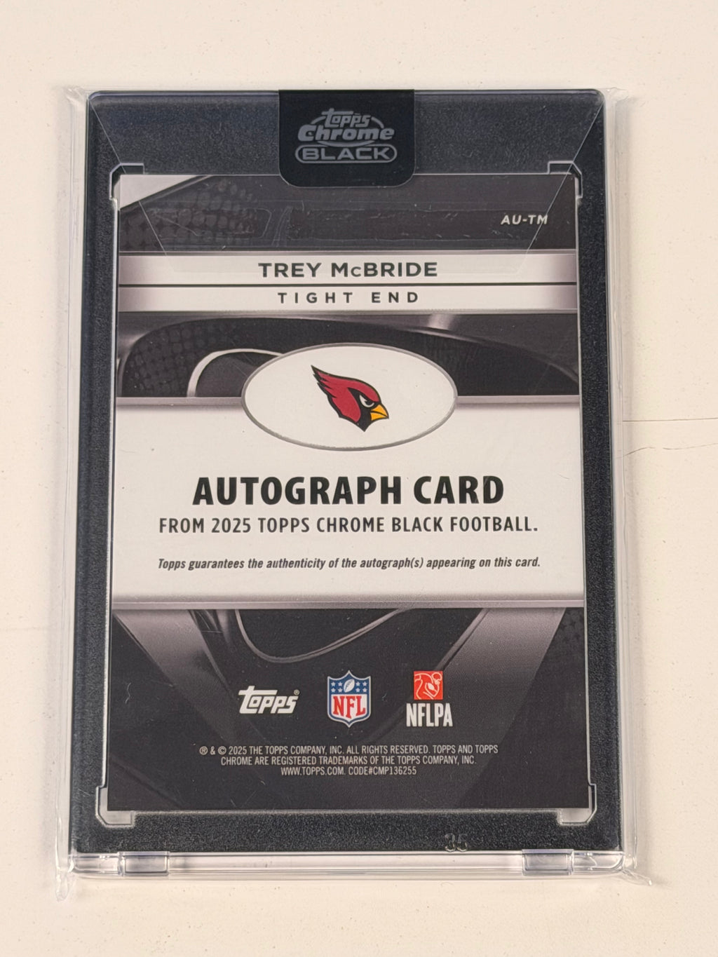 2025 Topps Chrome Black GOLD /50 On Card Auto Trey McBride /50 (SY)