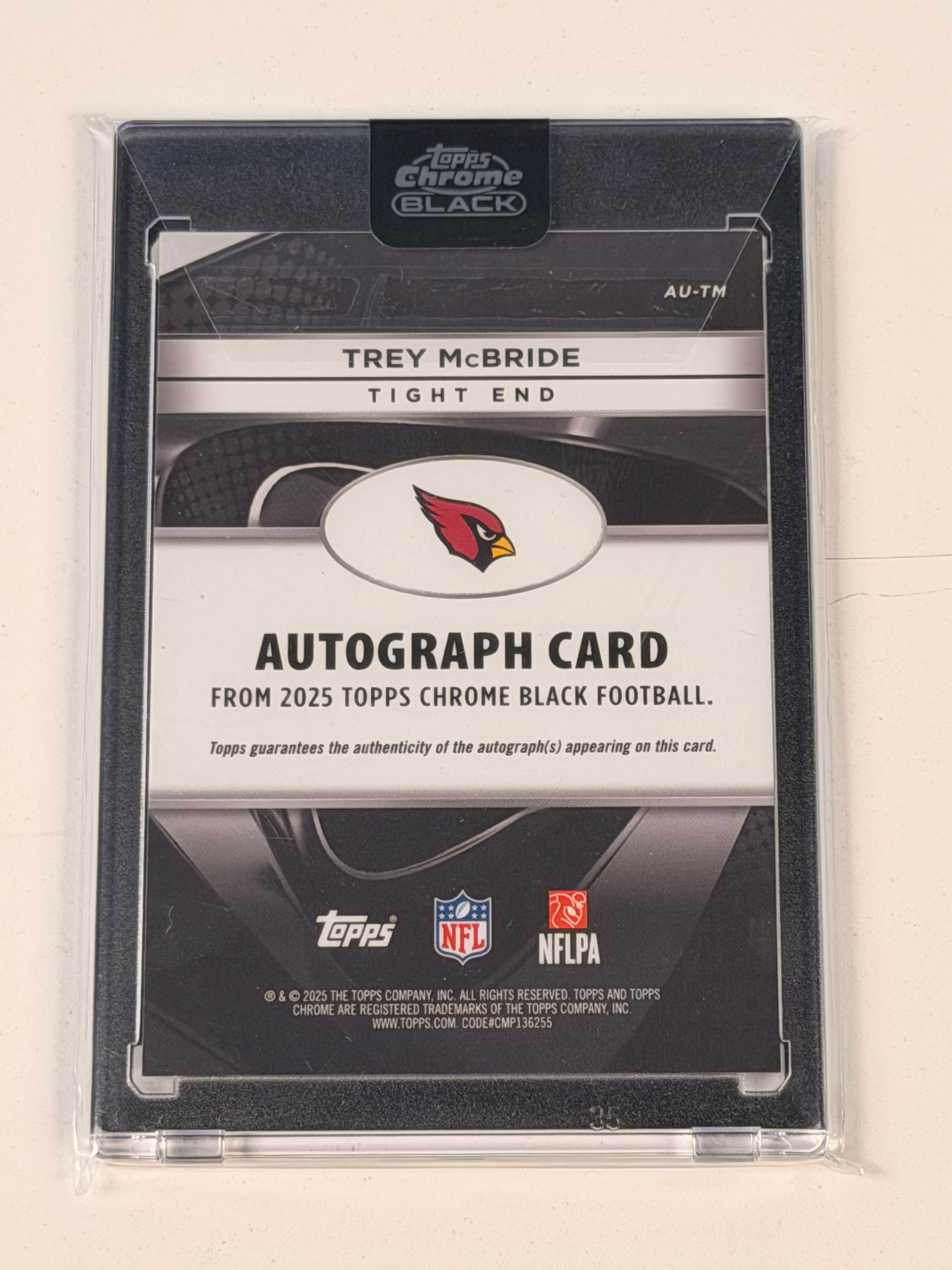 2025 Topps Chrome Black GOLD /50 On Card Auto Trey McBride /50 (SY)