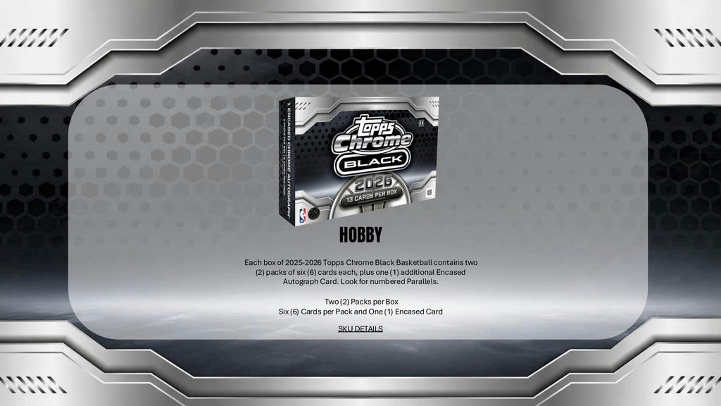 2025-26 Topps Chrome Black Basketball Hobby Box (Presell 8/27)