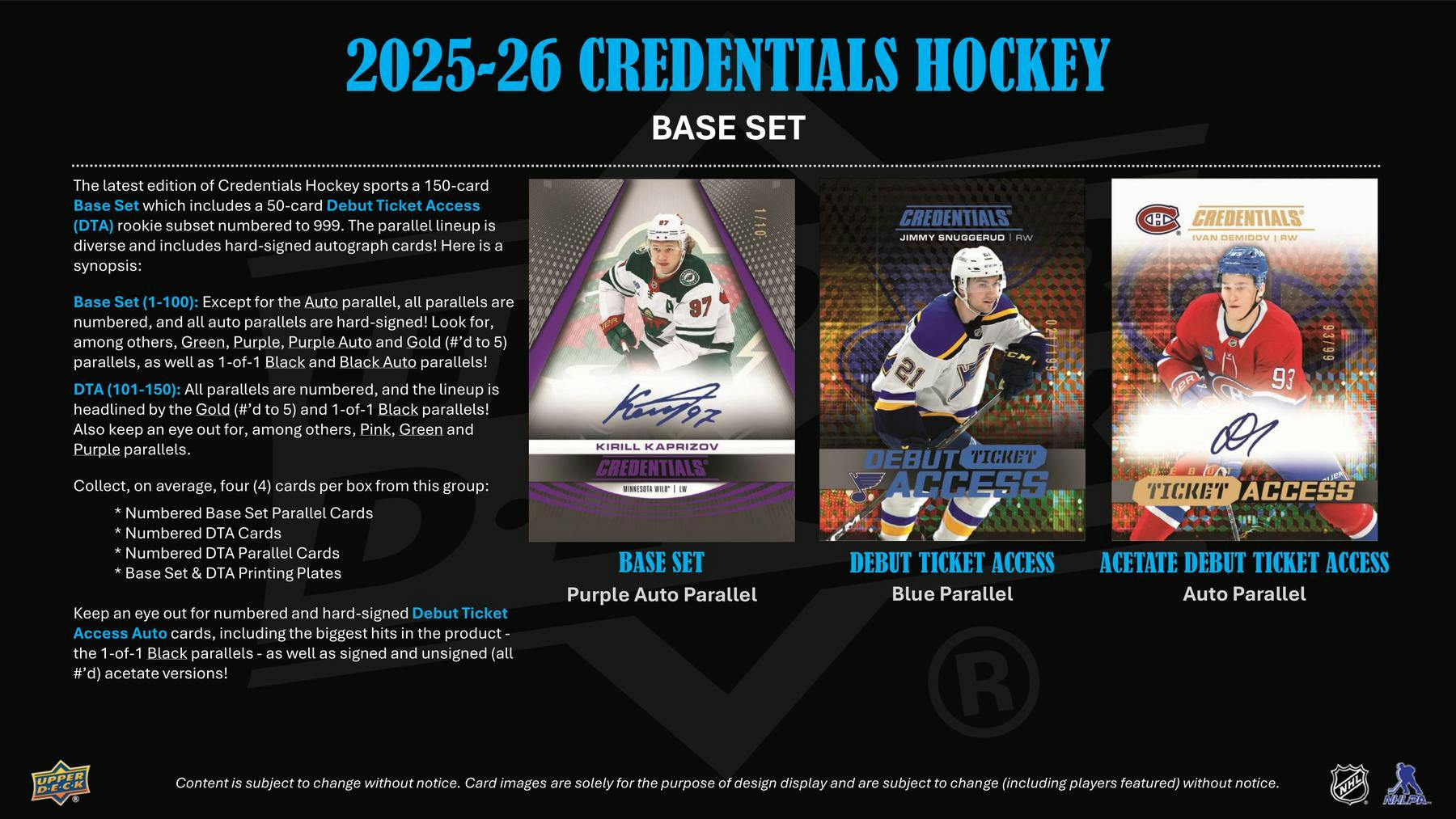 2025-26 Upper Deck Credentials Hockey Hobby