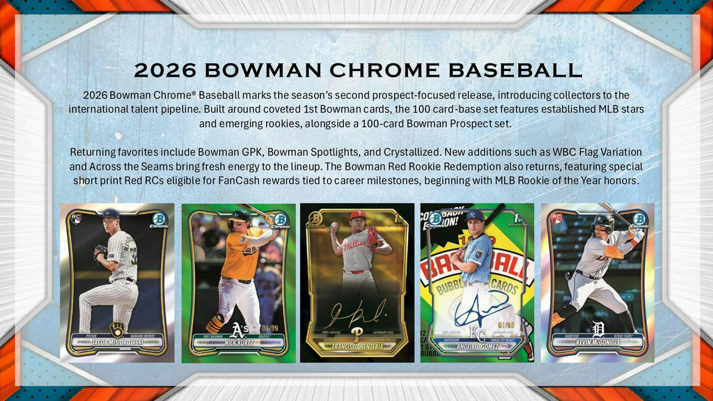 2026 Bowman Chrome Baseball Hobby 12-Box Case (Presell 9/9)