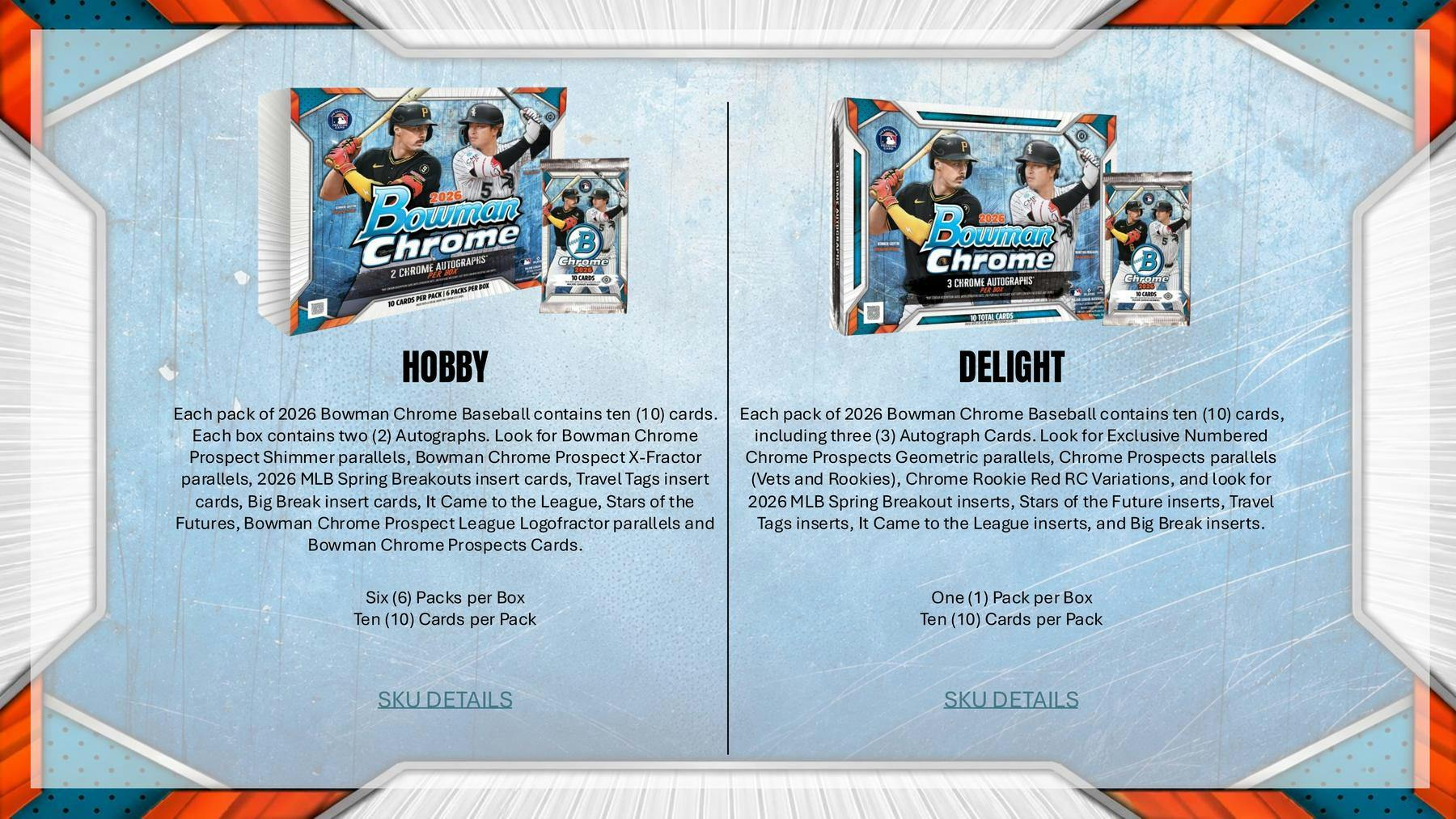 2026 Bowman Chrome Baseball Hobby 12-Box Case (Presell 9/9)