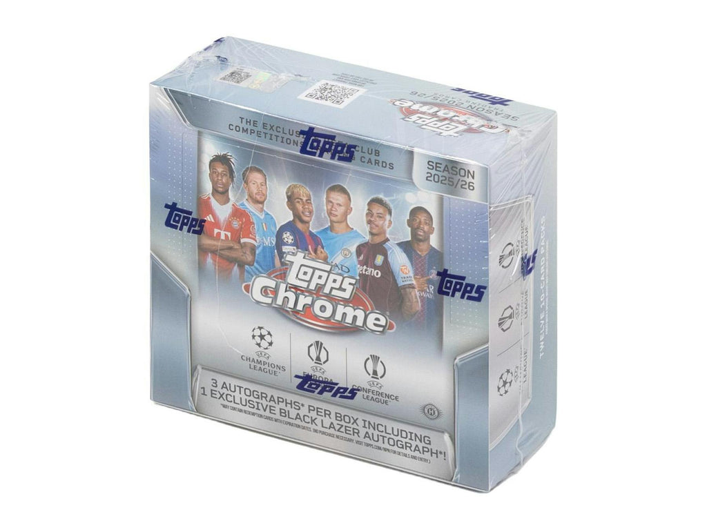 2025-26 Topps Chrome UEFA Club Competitions Soccer Hobby 12-Box Case