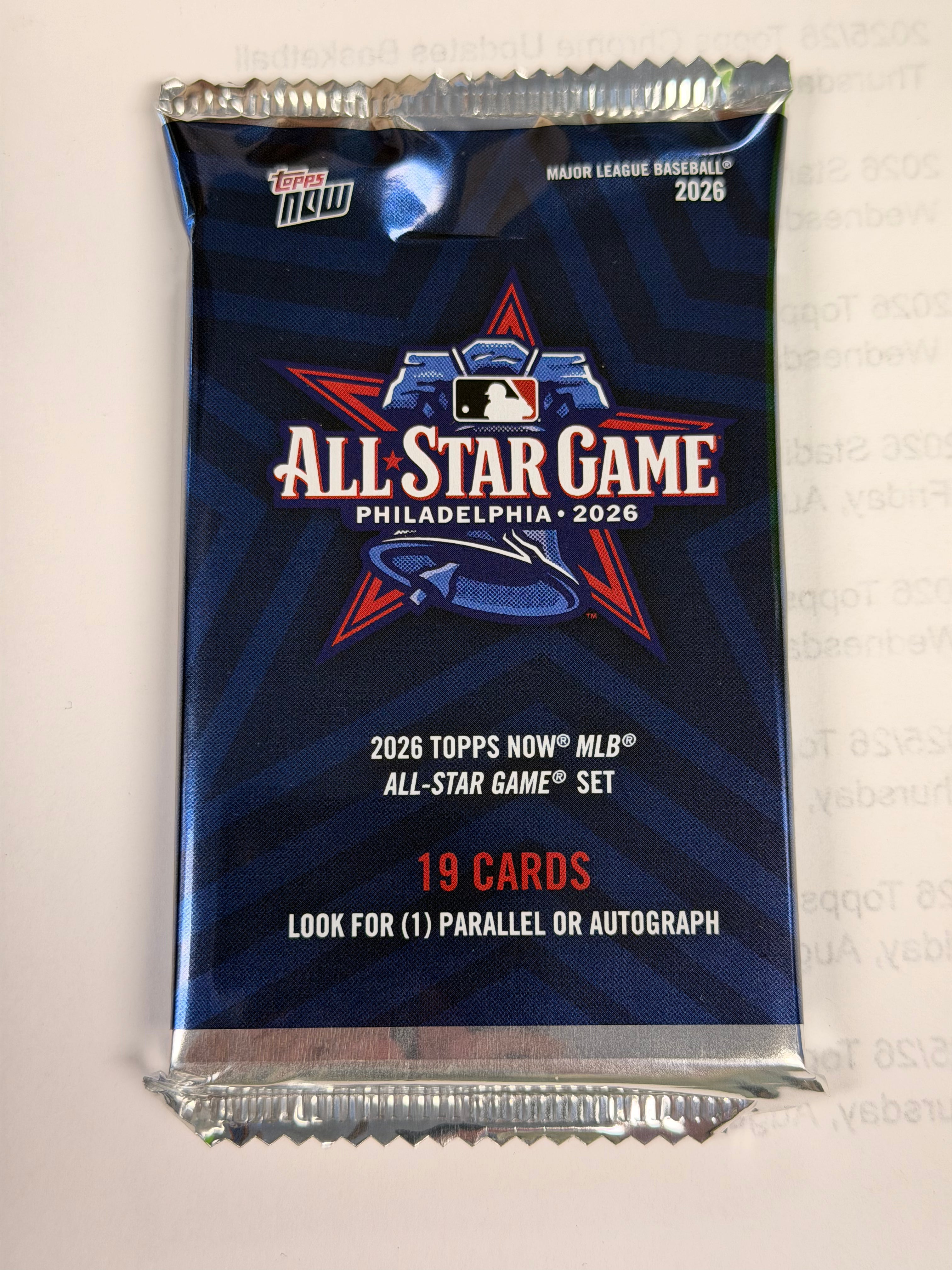 2026 Topps NOW MLB All-Star Game 19-Card Set Pack (1:16,306)