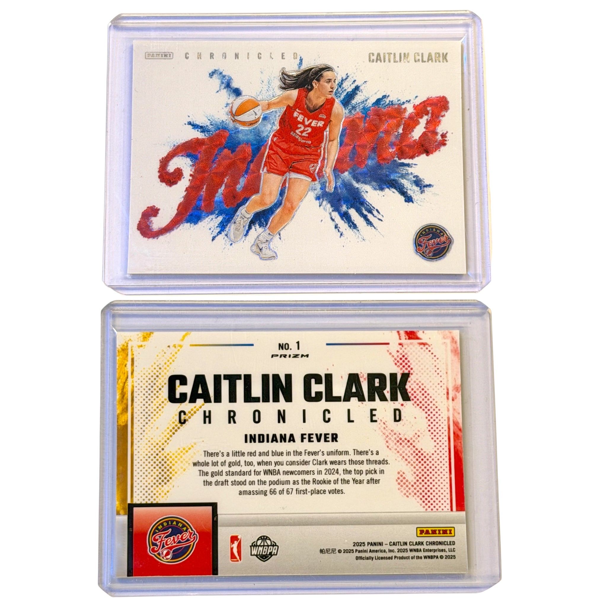 2025 Panini Caitlin Clark Chronicled #1 Fever Color Blast SSP Indiana Fever