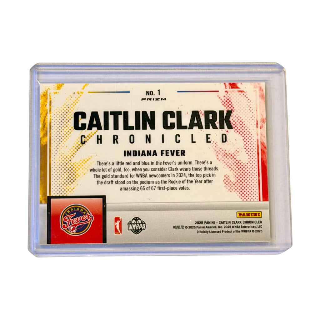 2025 Panini Caitlin Clark Chronicled #1 Fever Color Blast SSP Indiana Fever