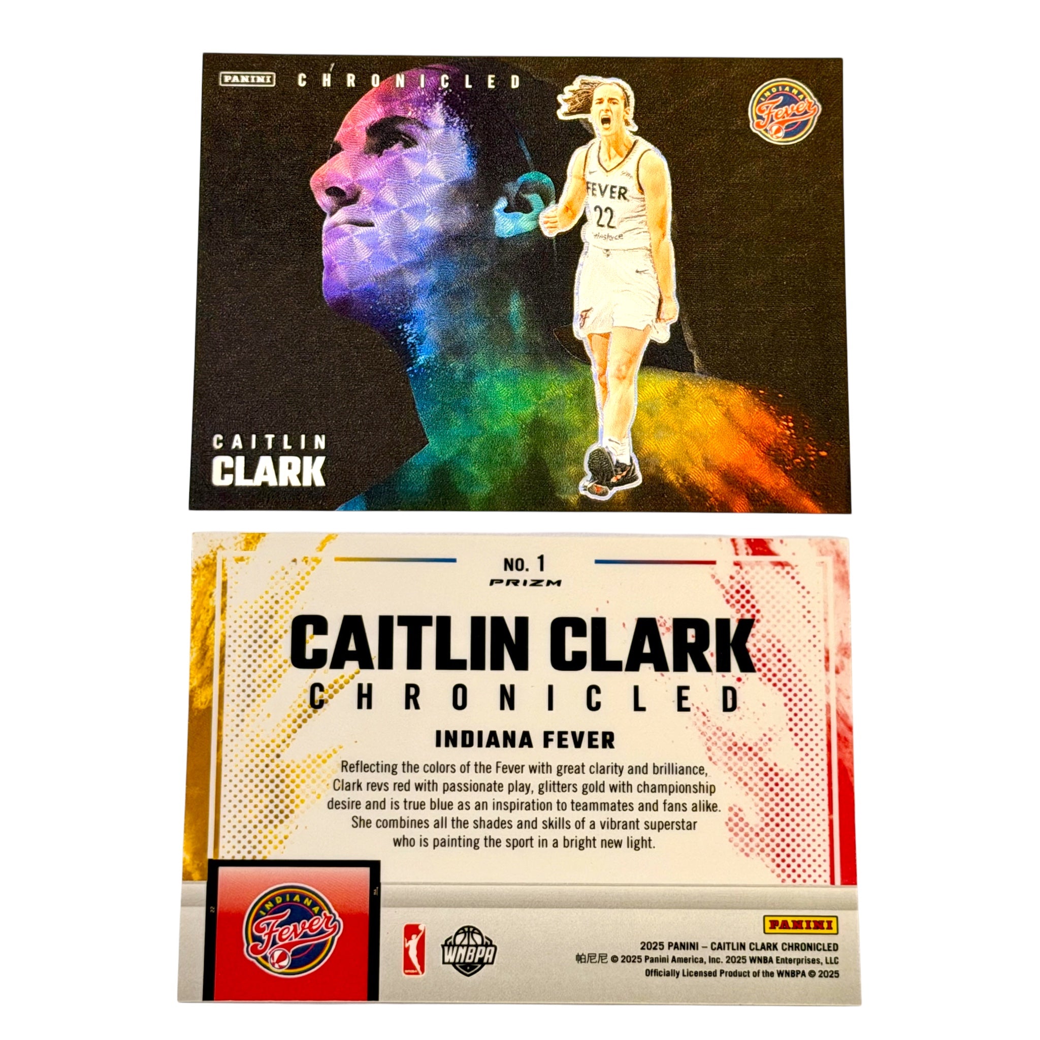 2025 Panini Caitlin Clark Chronicled #1 Color Blast SSP Indiana Fever