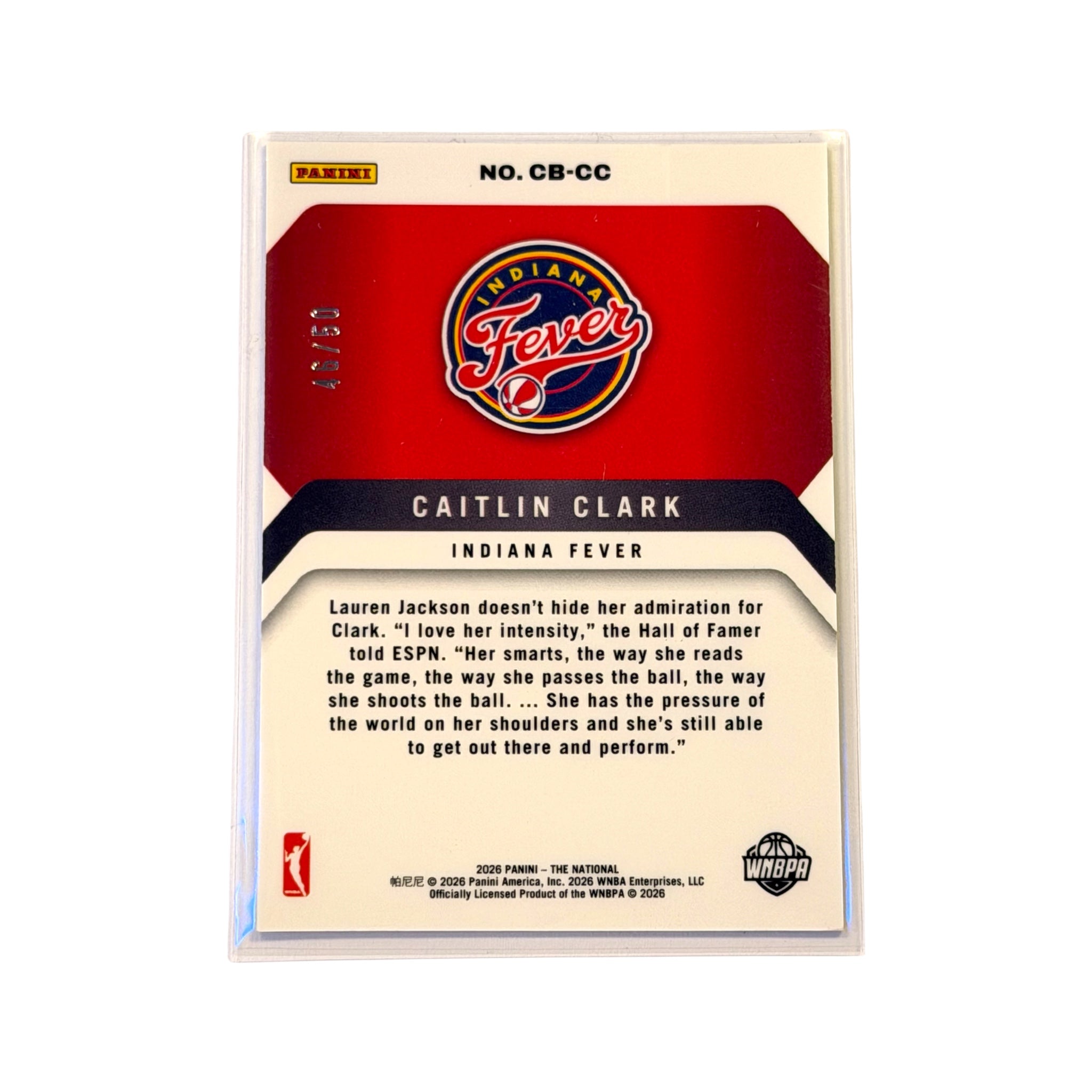 2026 Panini The National NSCC Caitlin Clark Case Breaker #CB-CC /50 (46/50)