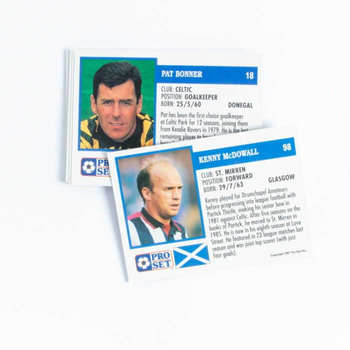1991-92 Pro Set Scottish Football Player Collector Cards 10-Card Pack