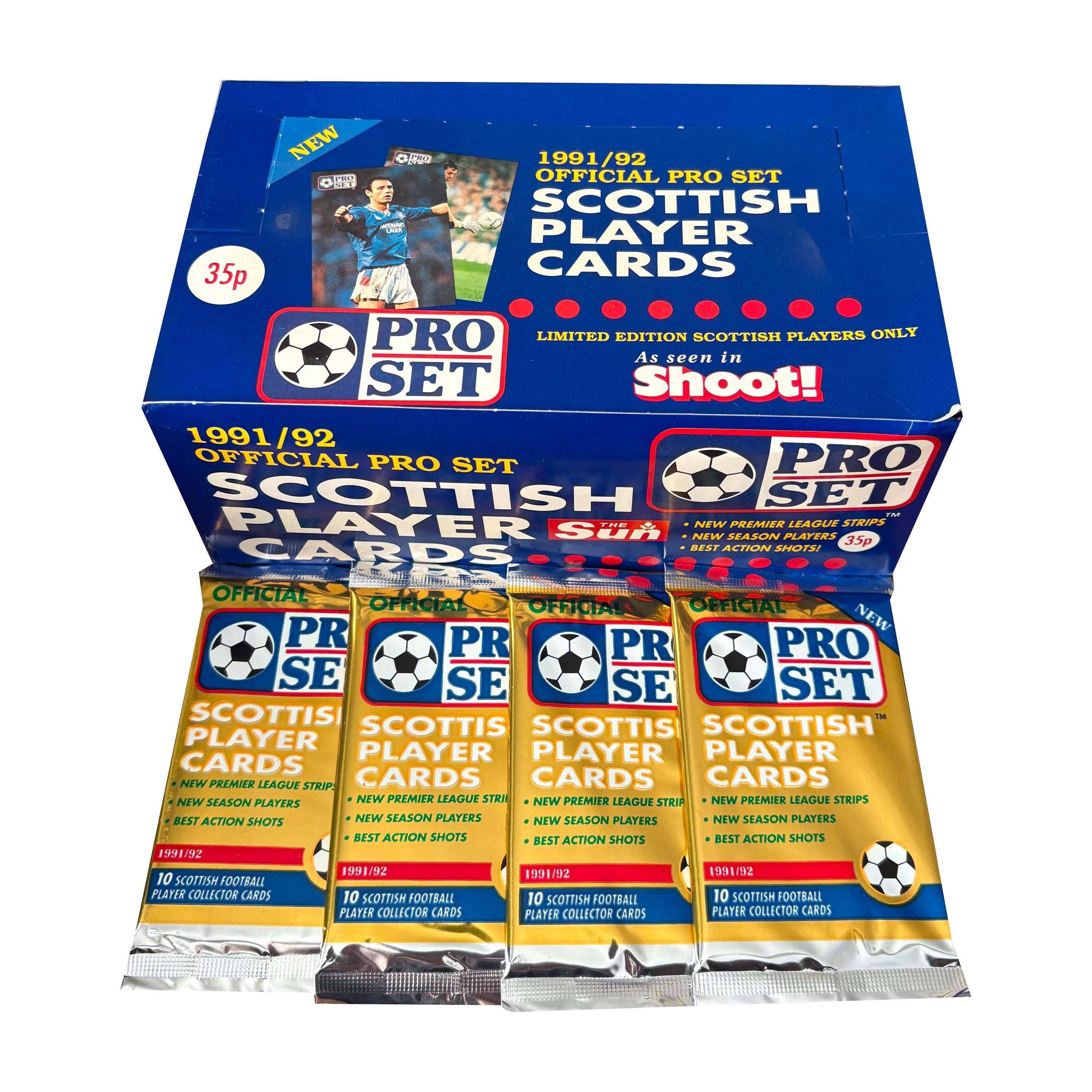 1991-92 Pro Set Scottish Football Player Collector Cards 10-Card Pack