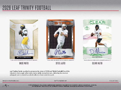 2026 Leaf Trinity Football Hobby Box