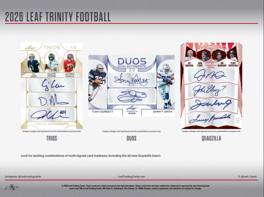 2026 Leaf Trinity Football Hobby Box