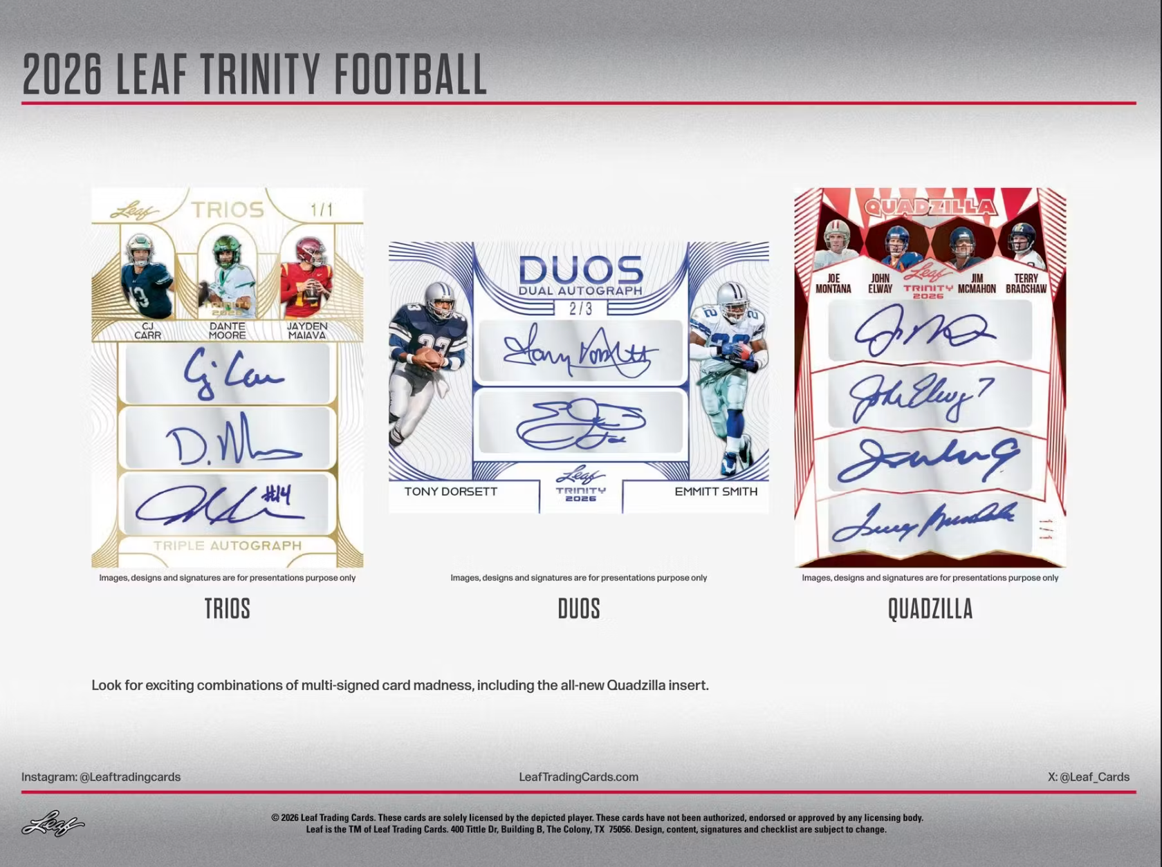 2026 Leaf Trinity Football Hobby Box