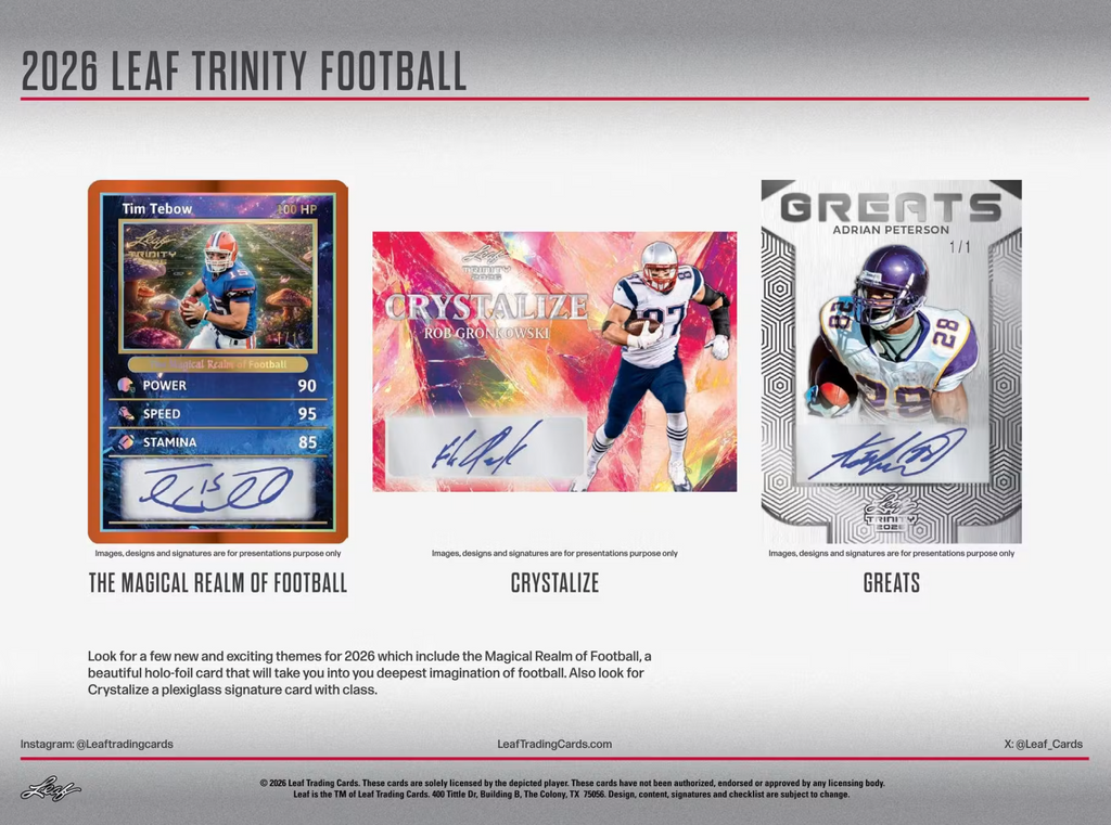 2026 Leaf Trinity Football Hobby Box