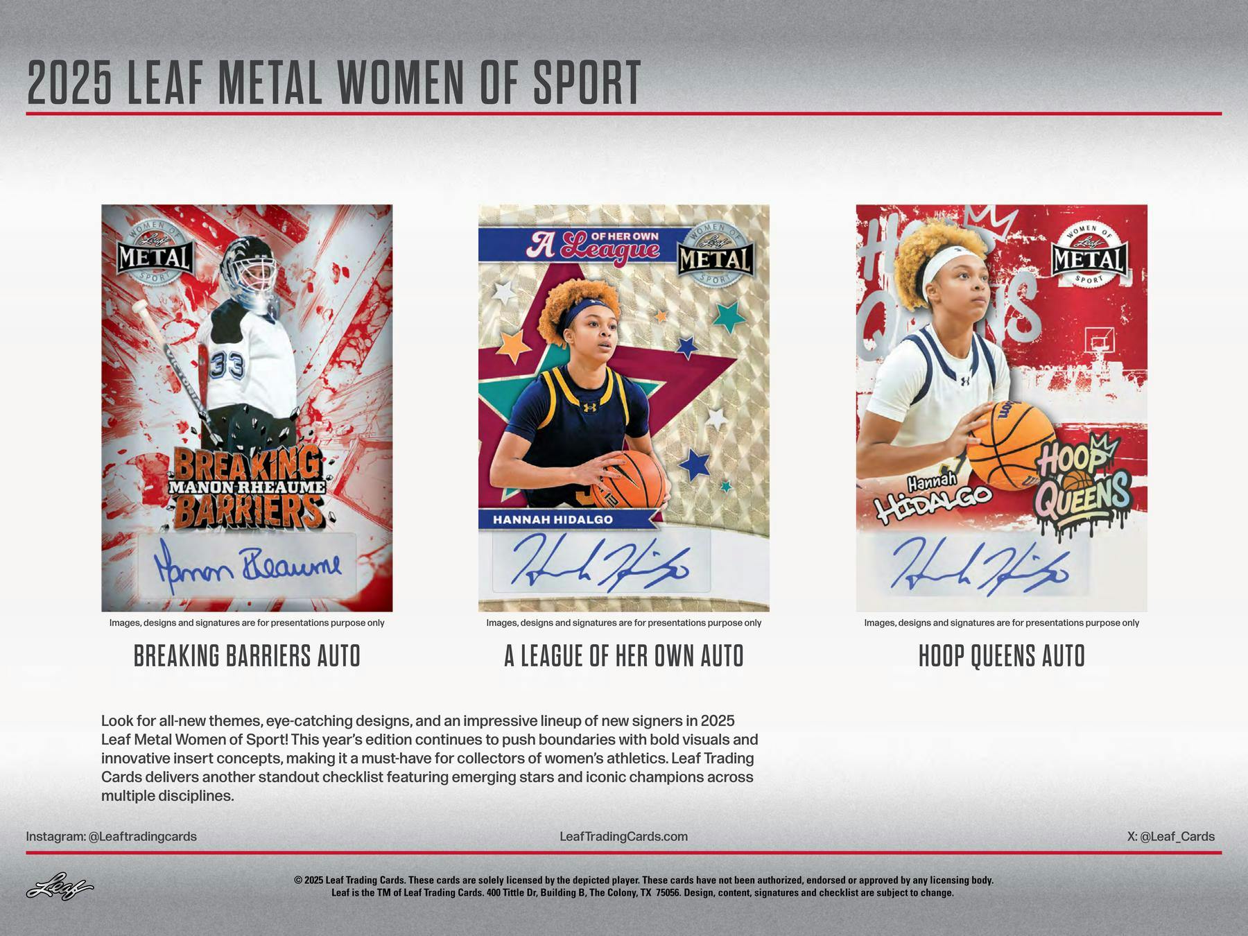 2025 Leaf Metal Women of Sport Hobby Box (11/28)