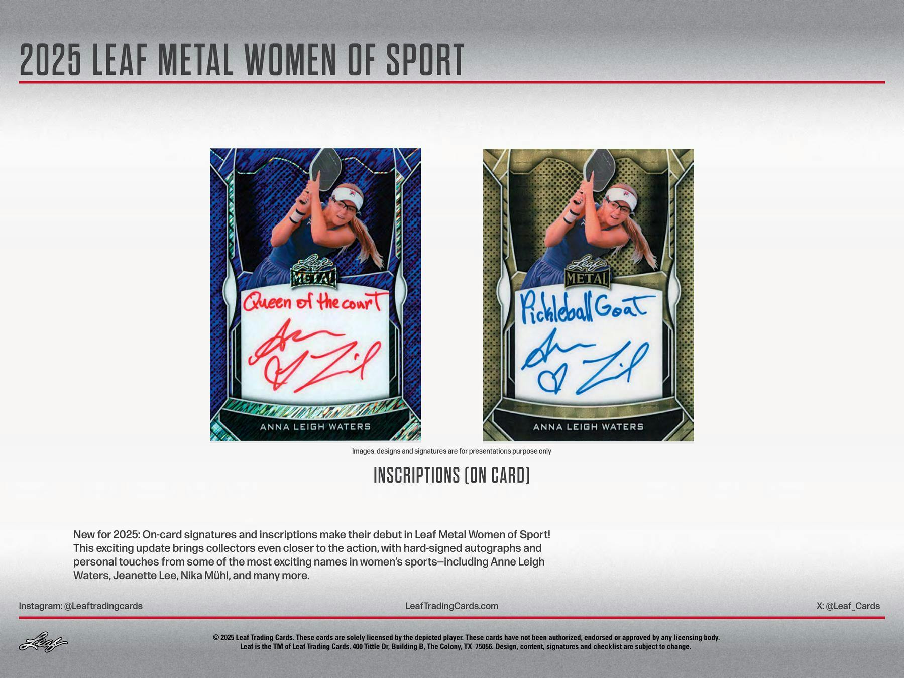 2025 Leaf Metal Women of Sport Hobby Box (11/28)