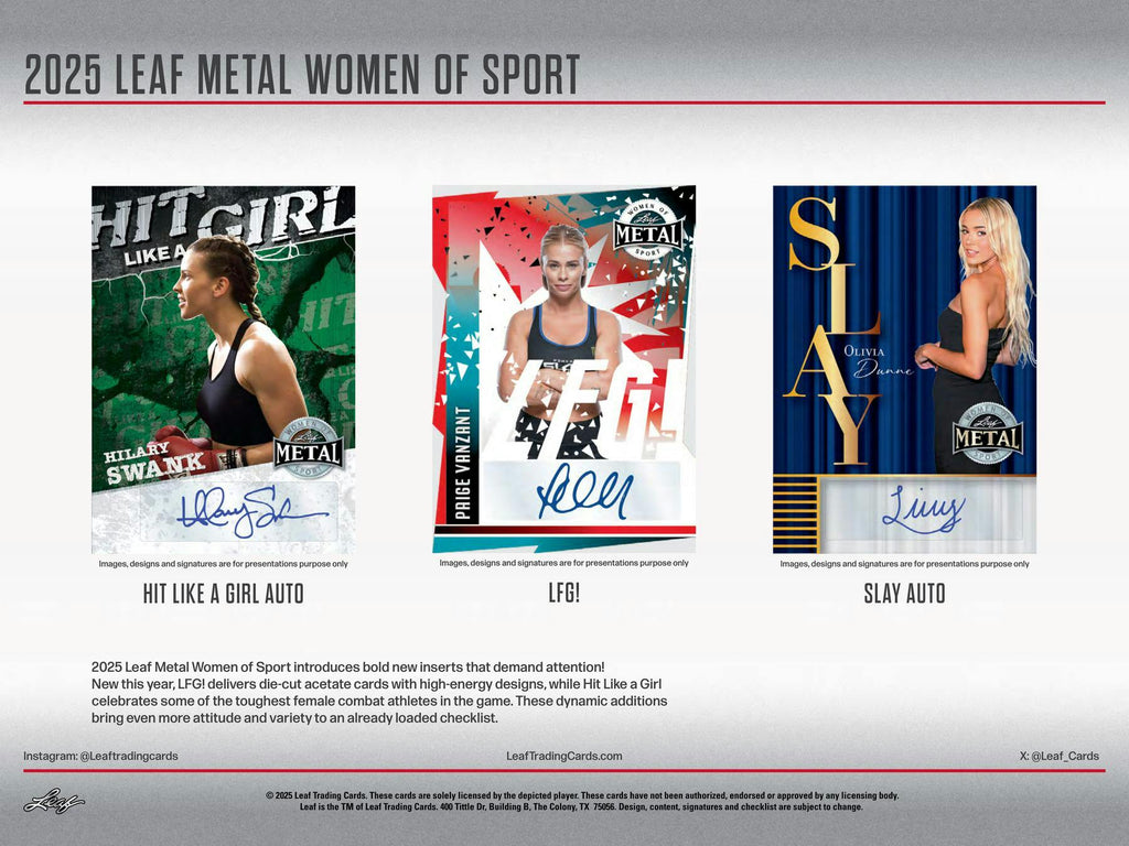 2025 Leaf Metal Women of Sport Hobby Box (11/28)