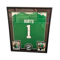 Jalen Hurts #1 Philadelphia Eagles Autographed Framed Jersey – Fanatics Authentic COA