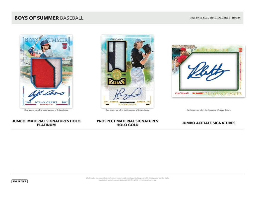 2025 Panini Boys of Summer Baseball Hobby Box (8/27)