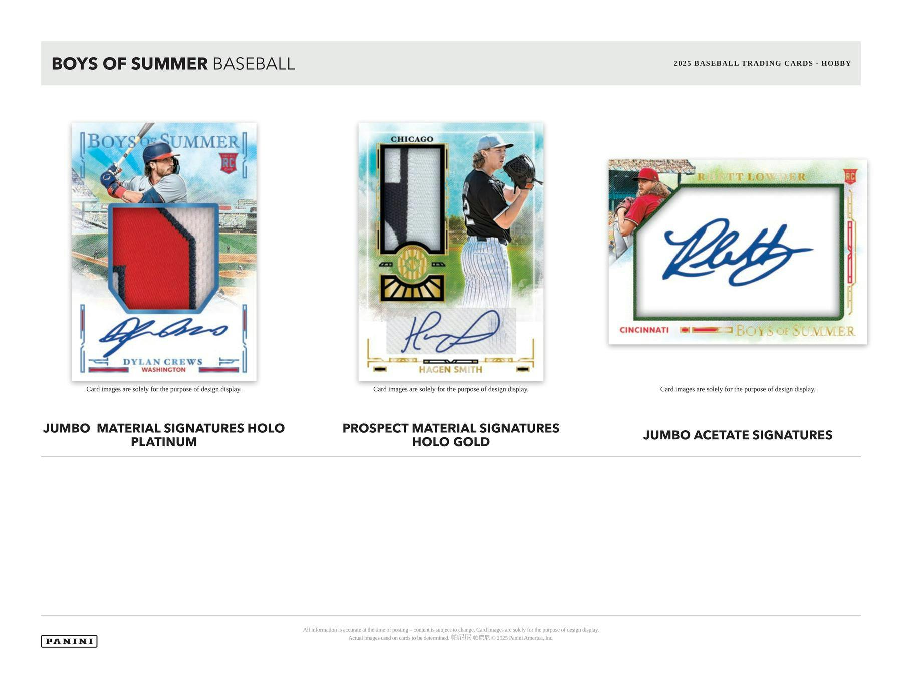 2025 Panini Boys of Summer Baseball Hobby Box (8/27)