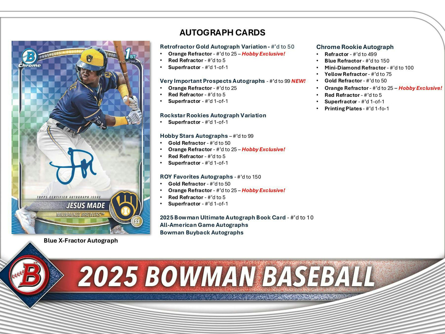 2025 Bowman Baseball Hobby Jumbo Box (5/7)