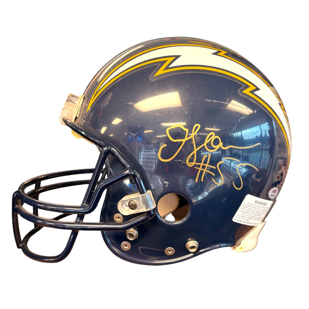 Junior Seau Autographed Chargers Full Size Authentic Helmet w/ BAS COA