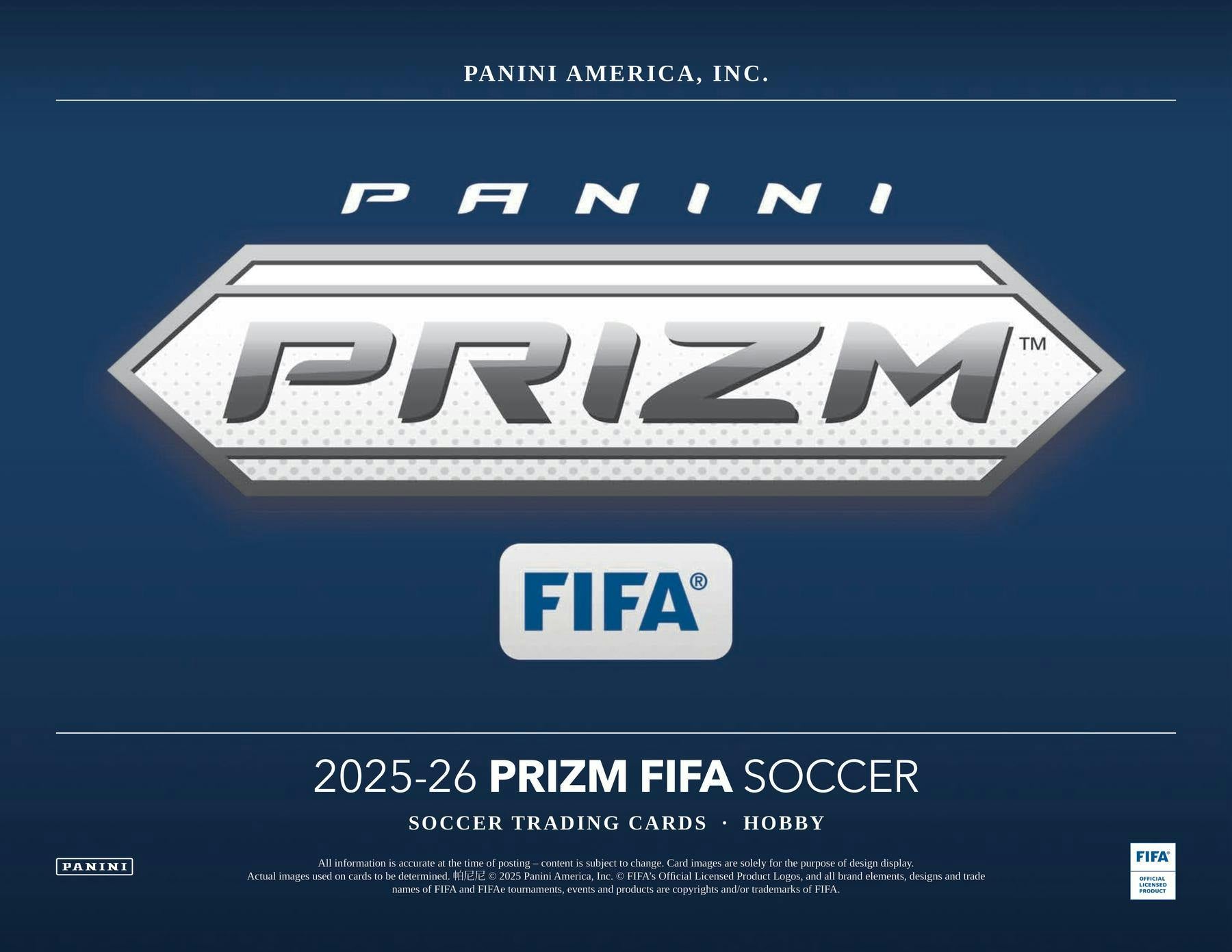2025-26 Panini Prizm FIFA Soccer Hobby Box