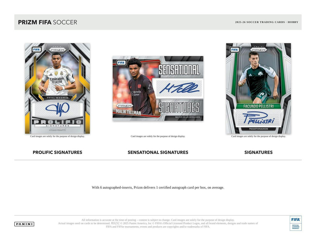 2025-26 Panini Prizm FIFA Soccer Hobby Box