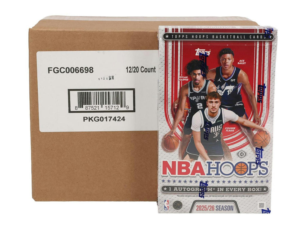 2025-26 Topps Hoops Basketball Hobby 12-Box Case (5/14)