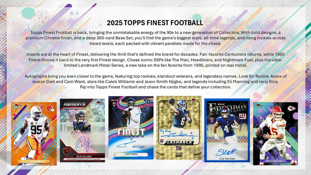 2025 Topps Finest Football Hobby Box (5/15)