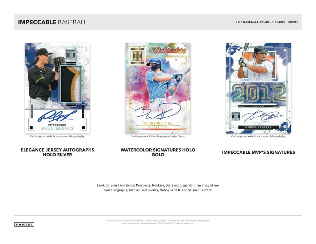 2025 Panini Impeccable Baseball Hobby Box