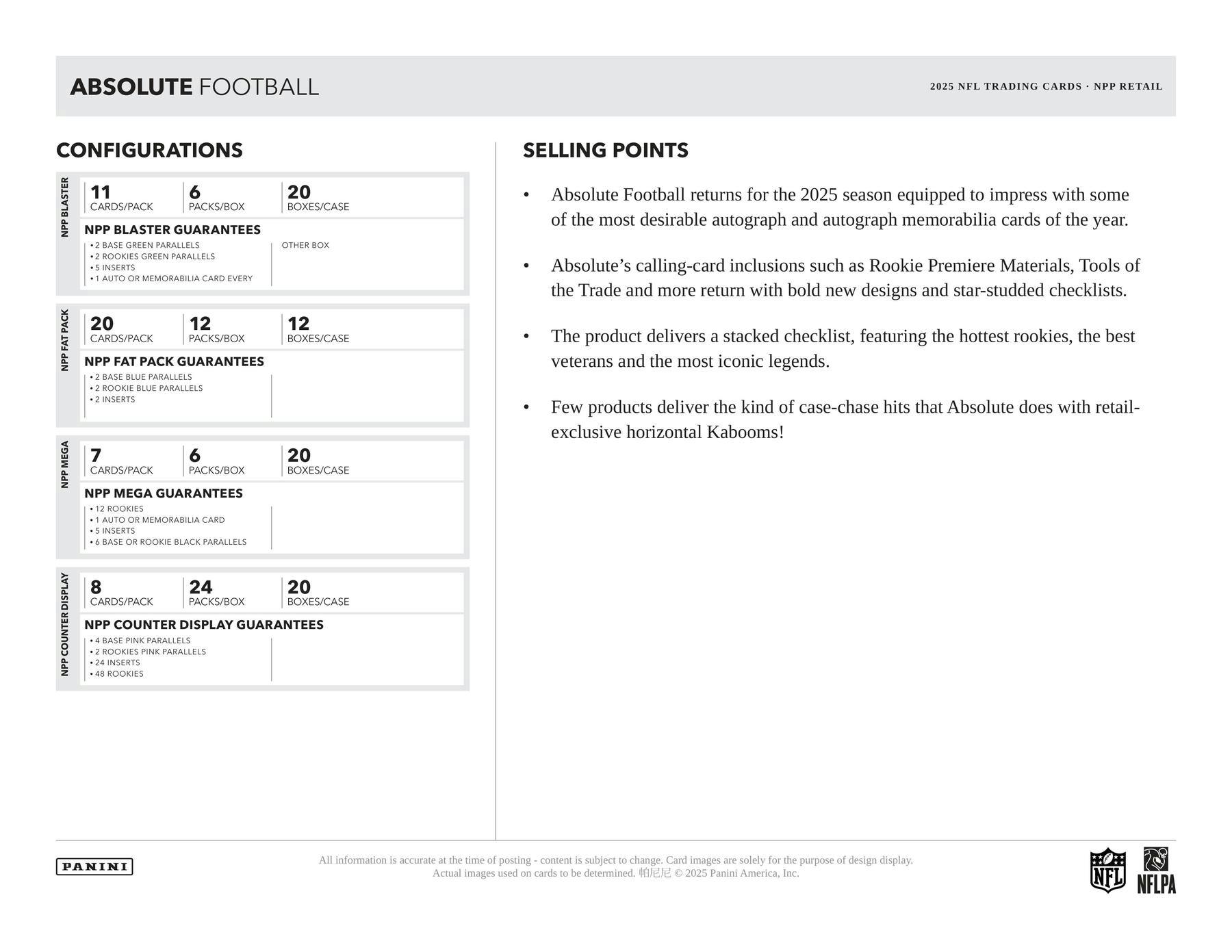 2025 Panini Absolute Football Mega Box (Black Parallels!)