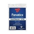 Fanatics Soft Sleeves for Standard Cards (2-5/8”x3-5/8”) (100ct Pack)