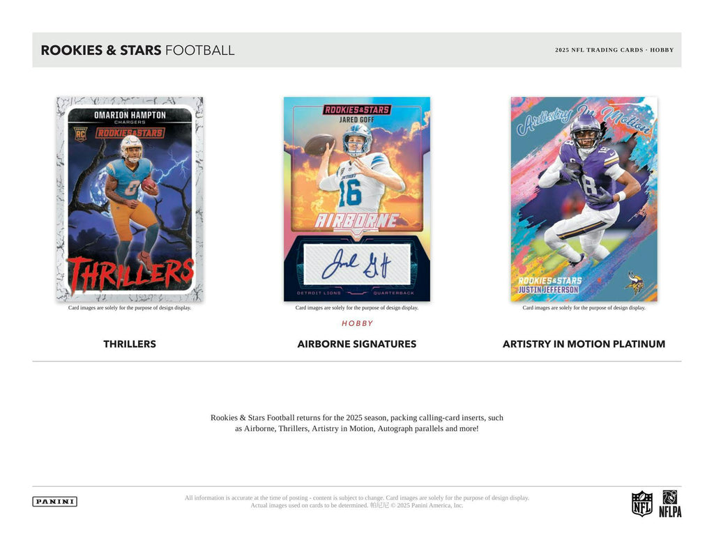 2025 Panini Rookies & Stars Football Hobby Box (12/19)