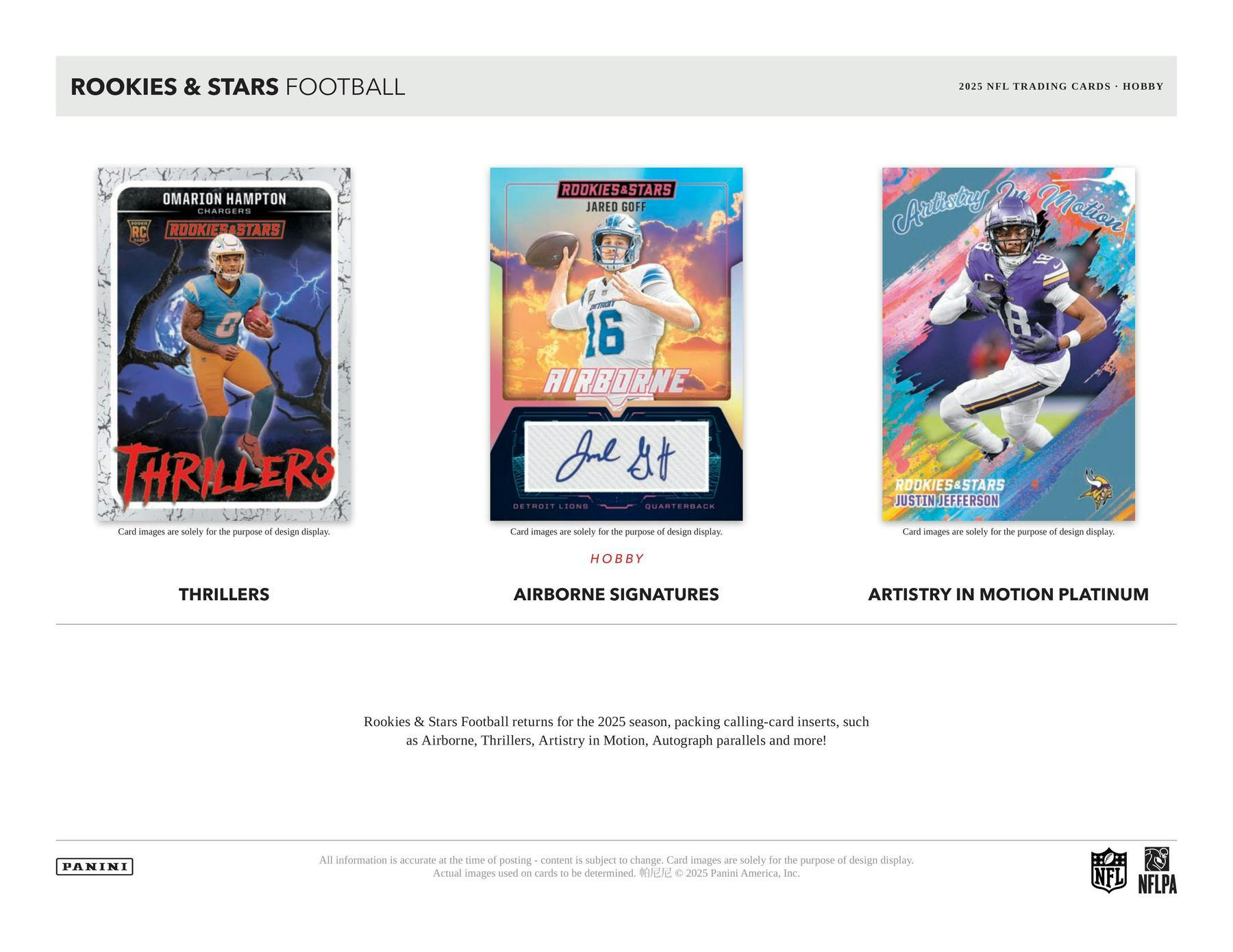 2025 Panini Rookies & Stars Football Hobby Box (12/19)