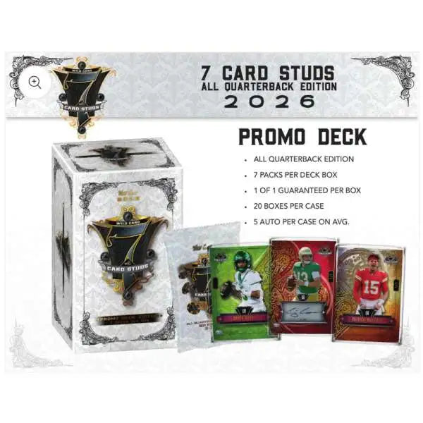 2026 Wild Card 7 Card Studs Promo Deck Edition Box