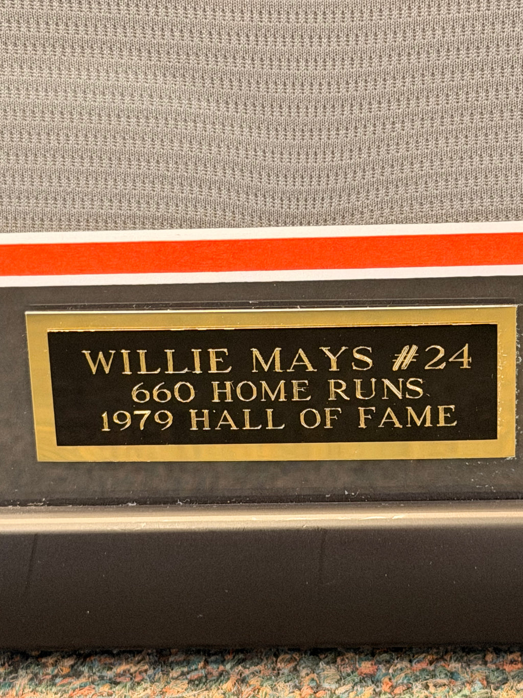 Willie Mays Autographed Authentic Majestic Giants Jersey – 660 HR / HOF 79 – Framed