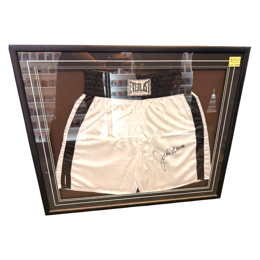 Jake LaMotta Autographed Everlast Boxing Trunks – Professionally Framed