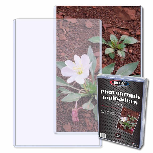 BCW 6x9 Photograph Toploader Topload Holders 6” x 9” Photo or Postcard (Single Count)