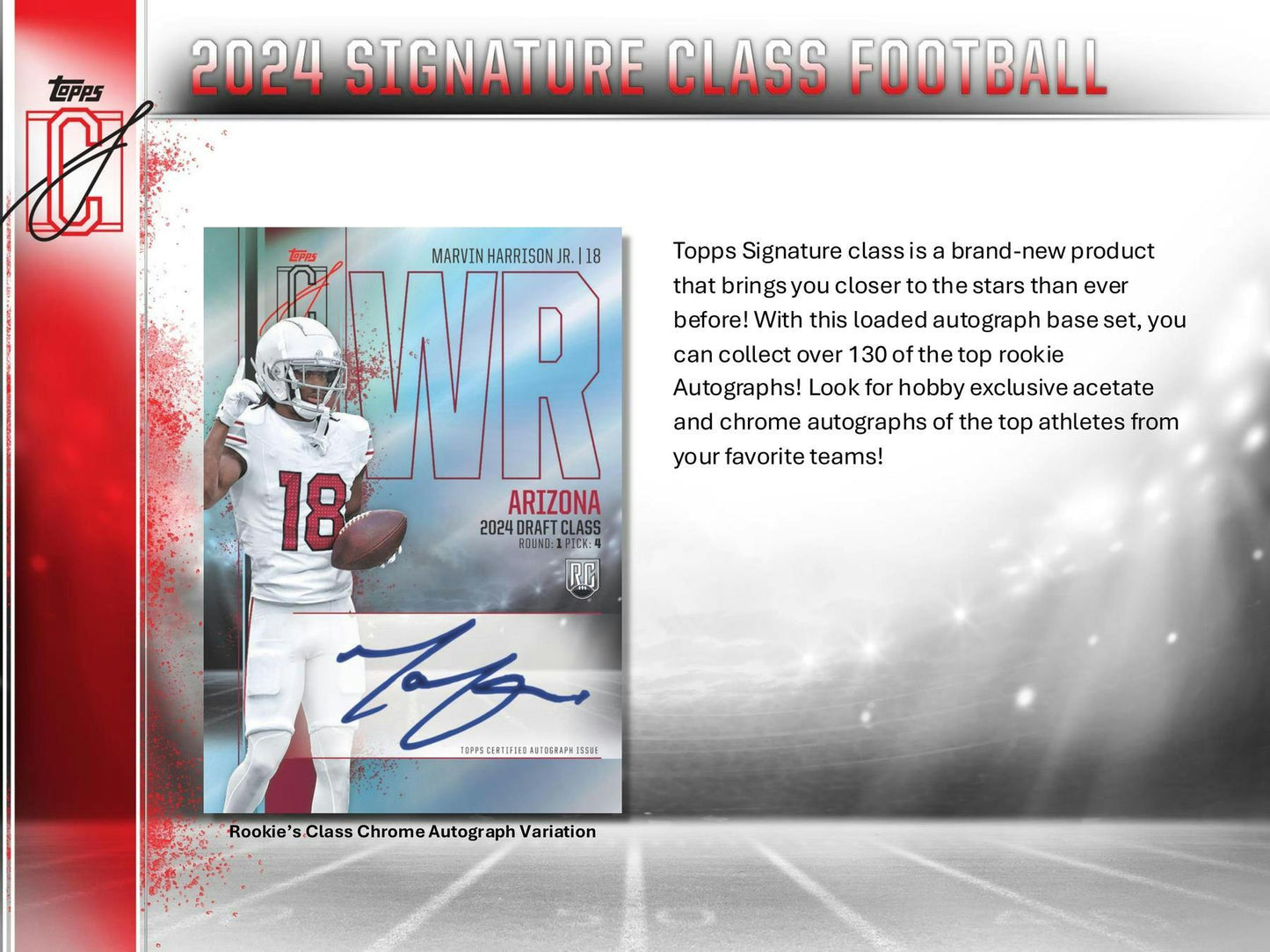2024 Topps Signature Class Football Hobby Box (5/16)