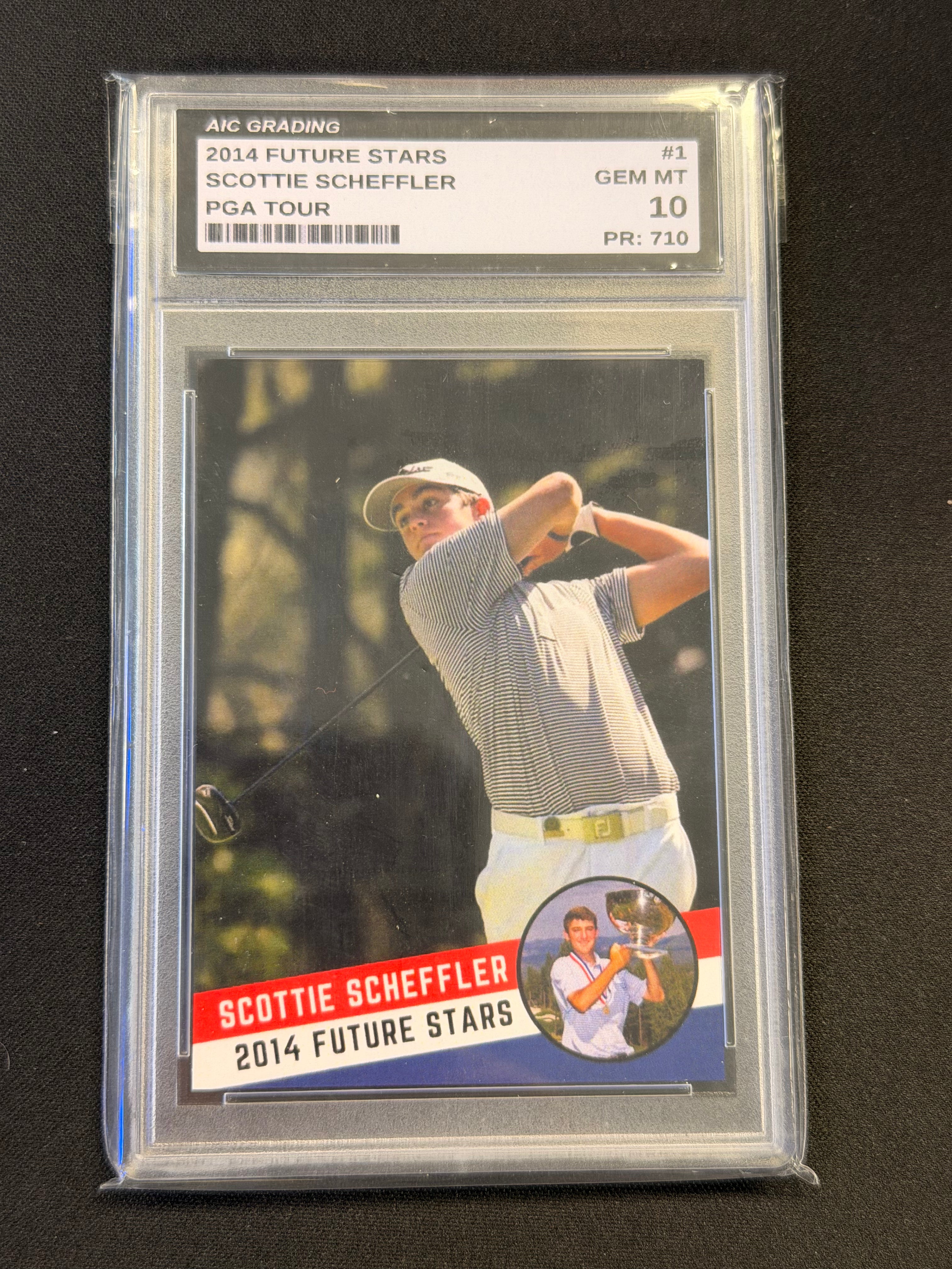 2014 FUTURE STARS PGA TOUR #1 SCOTTIE SCHEFFLER AIG 10 GEM MINT (GC)