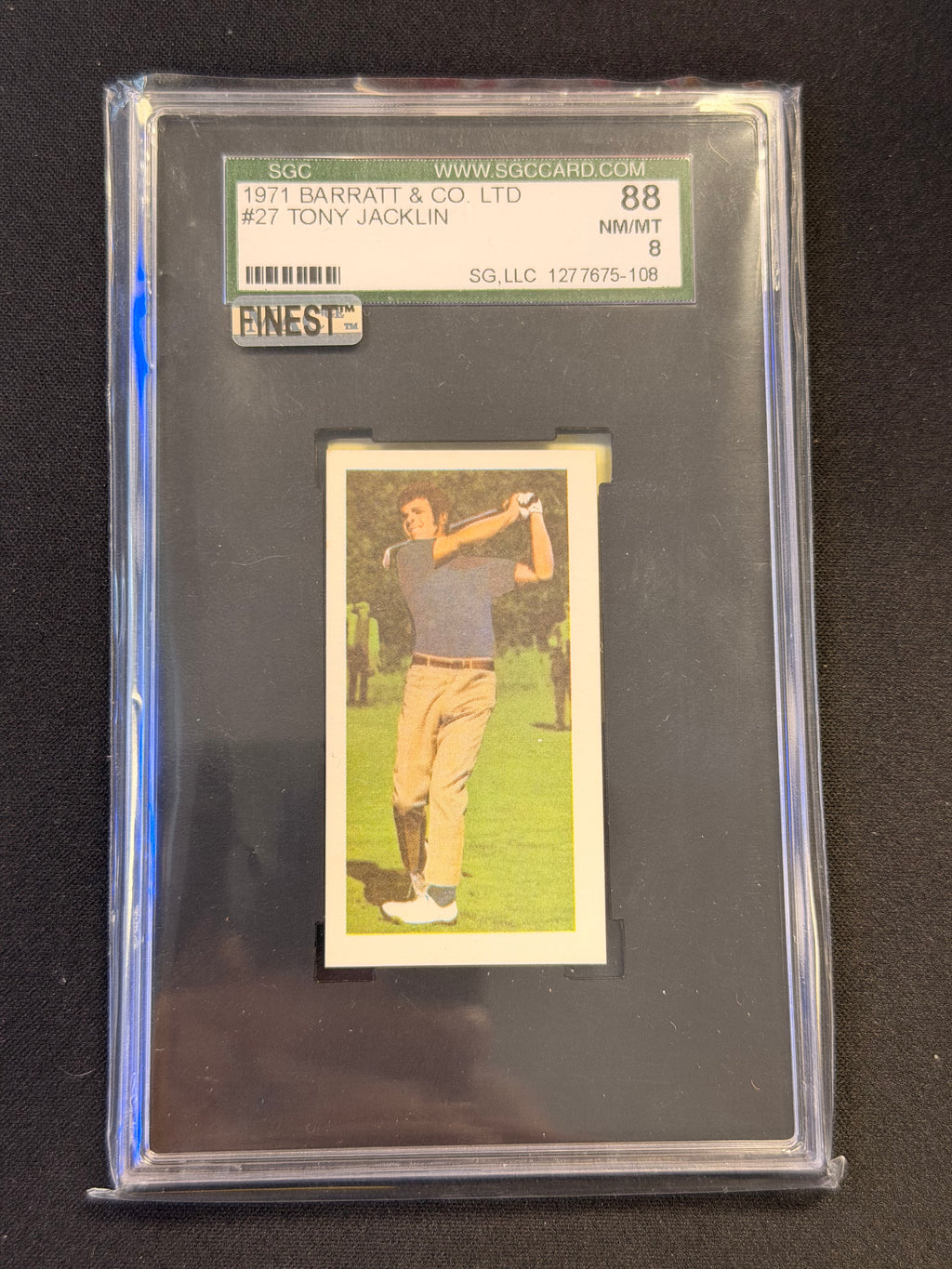 1971 BARRATT & CO LTD #27 TONY JACKLIN SGC 8 NM/MT (GC)