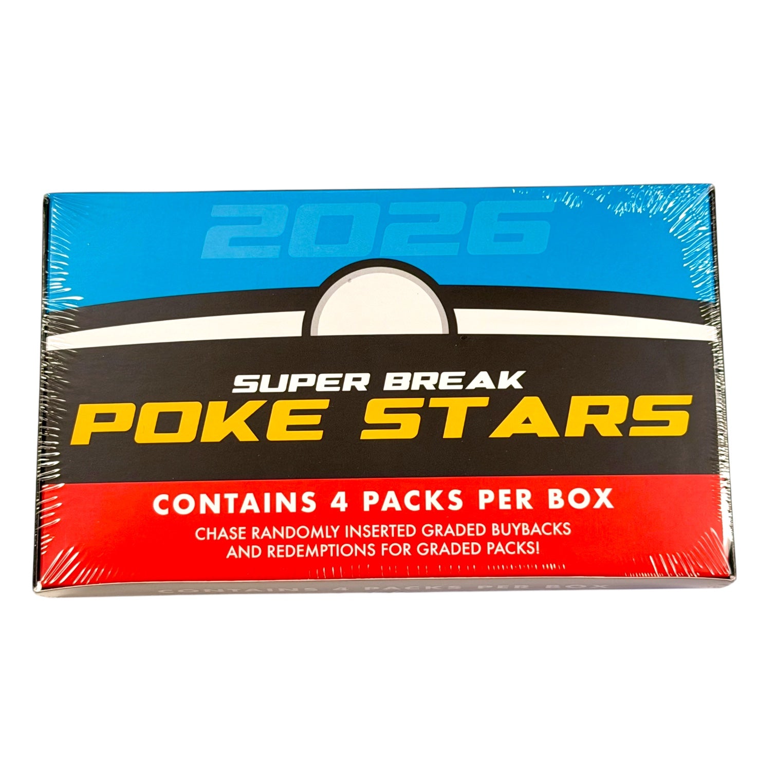 2026 Super Break Poke Stars Edition Trading Card Box [4 Pokemon Packs from 1999 to Present]