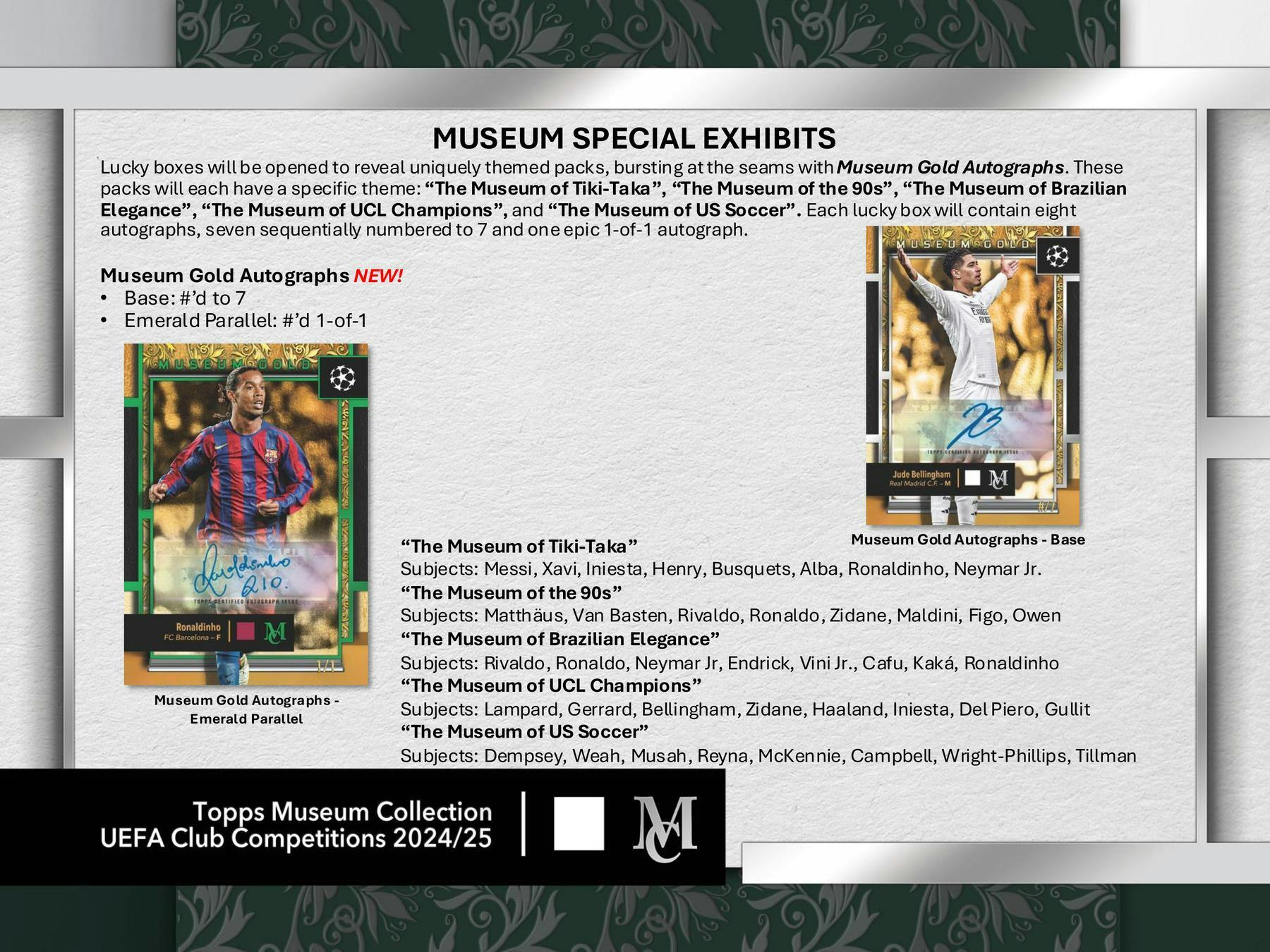 2024-25 Topps UEFA Club Competitions Museum Collection Soccer Hobby Box (12/30)